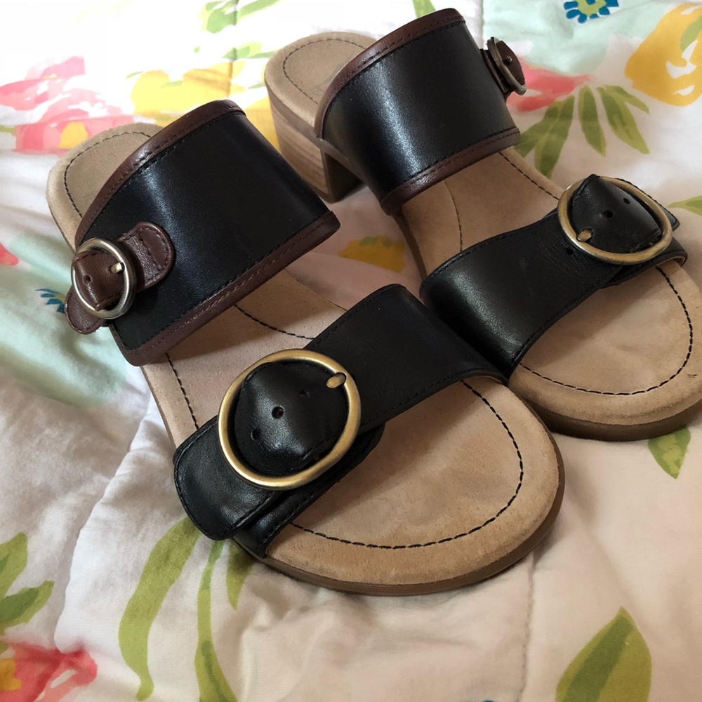 Dansko Leather Slip on Sandal